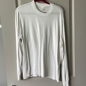 H&M white basic sweater size L